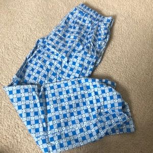 Flower wide leg pants
